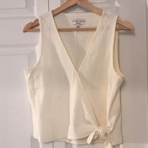 Madewell tie front tank